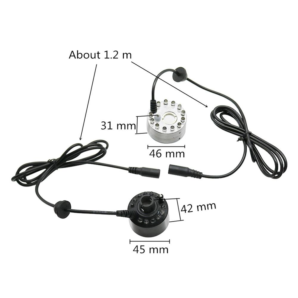 12 LED Atomizer AC100-240V Col - Terrarium Fogger Ultrasonic 评论和价格